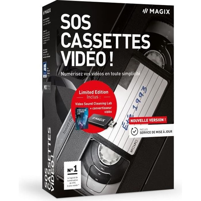 MAGIX Logiciel SOS Cassettes vidéo ! - Box - FR