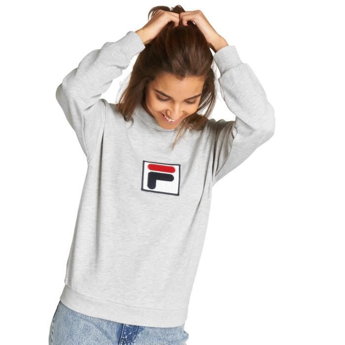 FILA Sweat col rond Crew Erika - Femme - Gris