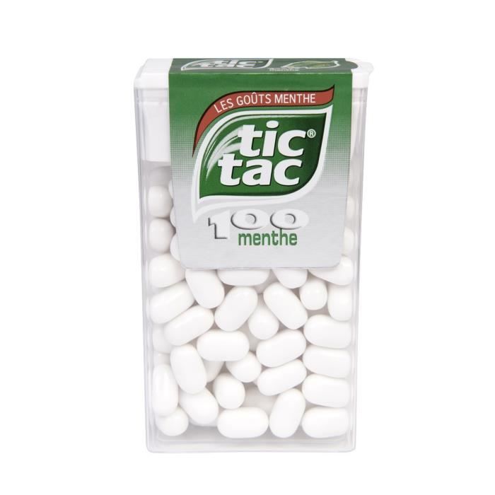 100 pastilles   Achat / Vente CONFISERIE DE SUCRE TIC TAC Menthe 100