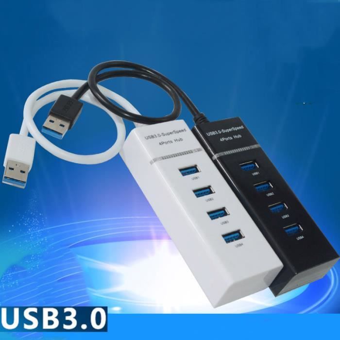 4-Port Hub USB 3.0 High Speed Ports Pour Ordinateur,1