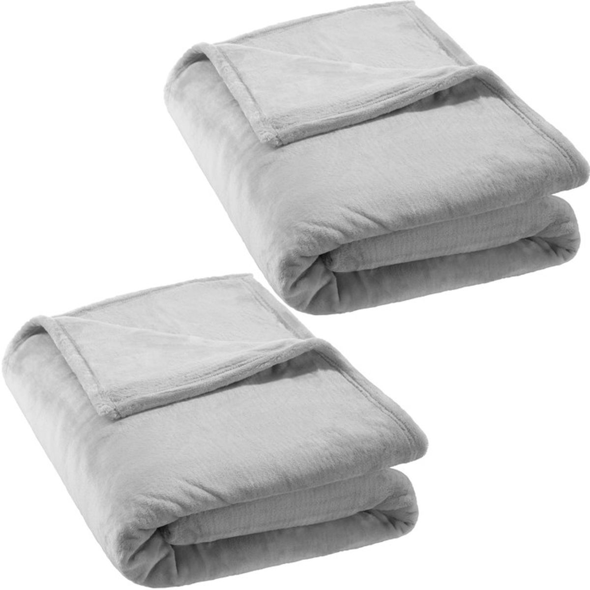 Couverture polyester beige 260x240 cm Polaire Maisons du Monde