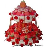 CONFISERIE DE SUCRE Pièce montée 2 étages romantica CONFISERIE DE SUCRE Pièce montée 2 étages romantica
