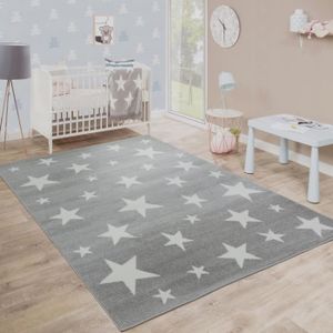 TAPIS Moderne Poils Ras Tapis Enfant Motif Étoilé Chambr