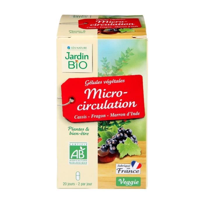JARDIN BIO 40 gélules végétales micro circulation - Bio - 20 g