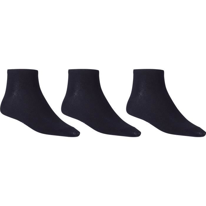 SOFTWR Lot de 3 Paires de Chaussettes Courtes Fines - Homme - Noir