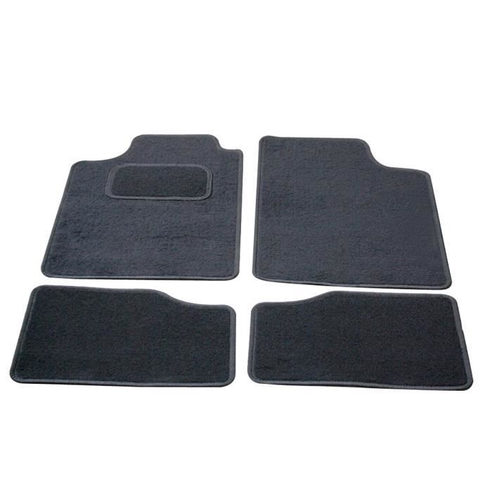 TEXTILE AUTO CONFORT Lot de 4 tapis city - noir / noir - taille unique