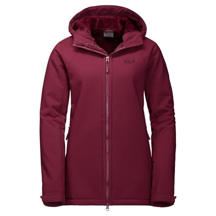 Garnet red Jacket Long Achat Wolfskin Jack Ladies Rock Valley xSwUW0f7qY