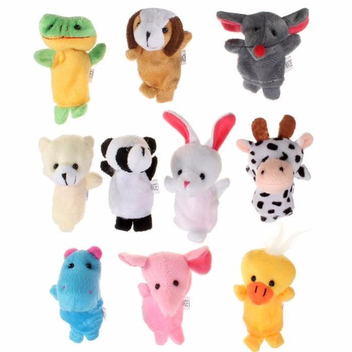 Marionnettes à Doigts Animaux En Peluche – Lot De 12 – Velours Doux – Pour Raconter Des Histoires, éducation Enfants, Jeux Créatifs