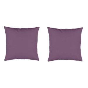 TODAY Lot de 2 coussins déhoussables 100% coton 40x40 cm figue