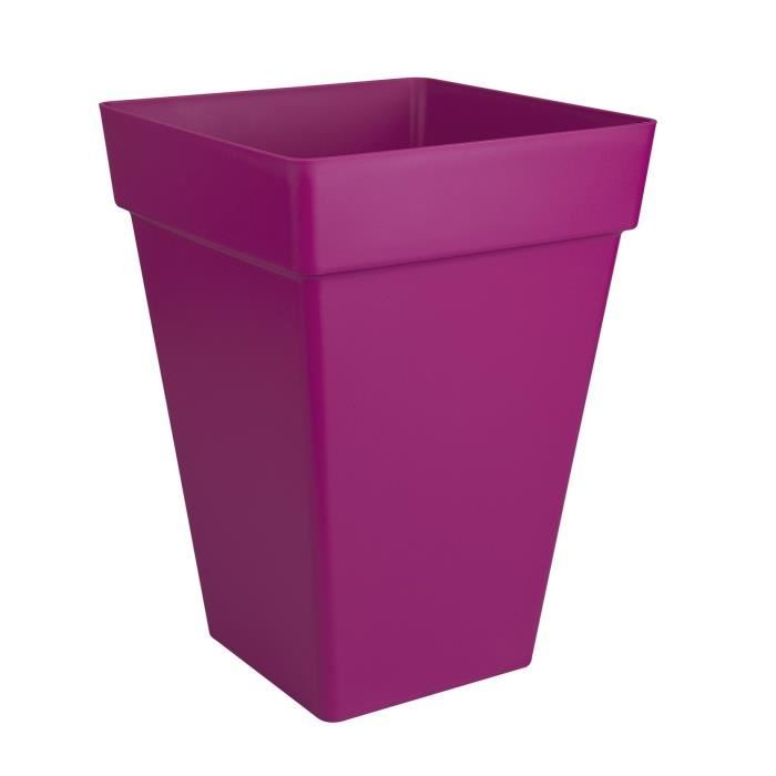 ELHO Bac à plantes carrée haut - 30 cm - Rouge cerise