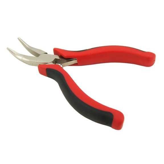 Bricolage Pince à bec courbé plat 13 cm en acier inoxydable