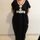 Djellaba pour femme noir strass en argent pour fem