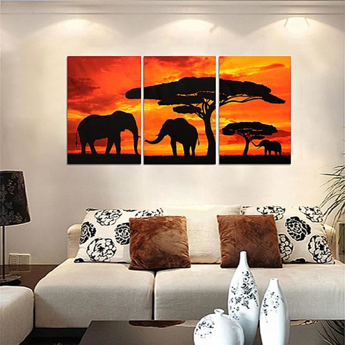 Tableaux peinture sur toile pour salon - Achat / Vente Tableaux