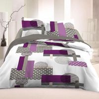 PARURE DE DRAP Parure de lit 4 pièces imprimé Géométrique 100% co PARURE DE DRAP Parure de lit 4 pièces imprimé Géométrique 100% co