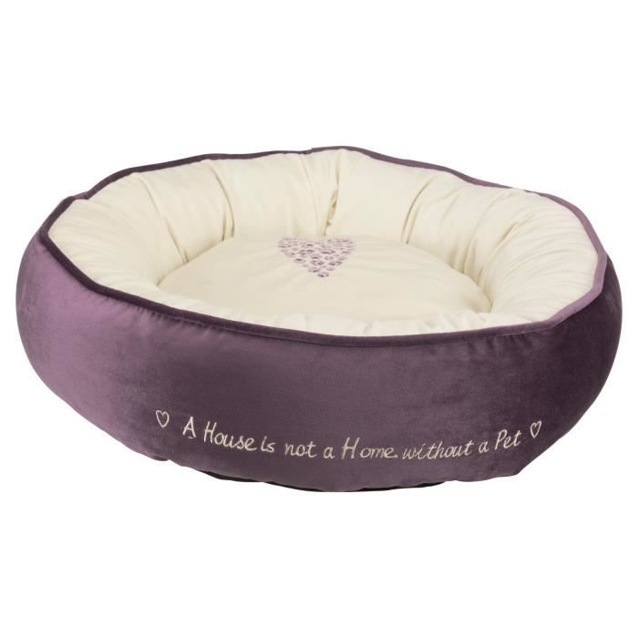 TRIXIE Lit Pet's Home ø 50 cm - Lilas et crème - Pour chat
