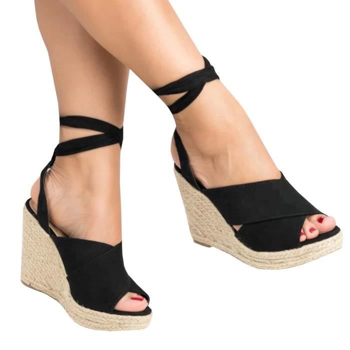 chaussure a talon compensé plateforme