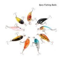 LEURRE DE PÊCHE 9pcs 4.5cm/4g Appâts dur Minnow Leurres de pêche b LEURRE DE PÊCHE 9pcs 4.5cm/4g Appâts dur Minnow Leurres de pêche b