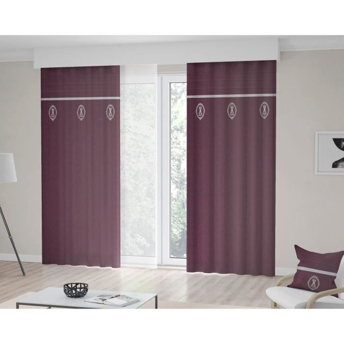 SOLEIL D'OCRE Rideau à Œillets Boudoir - 135x250 cm - Violet