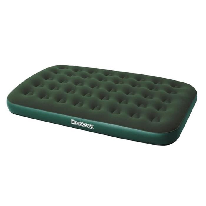 Matelas gonflable - BESTWAY - 67448N - 67448N - Vert - Structure renforcée - Double 193 x 142 x 22 - int/ ext