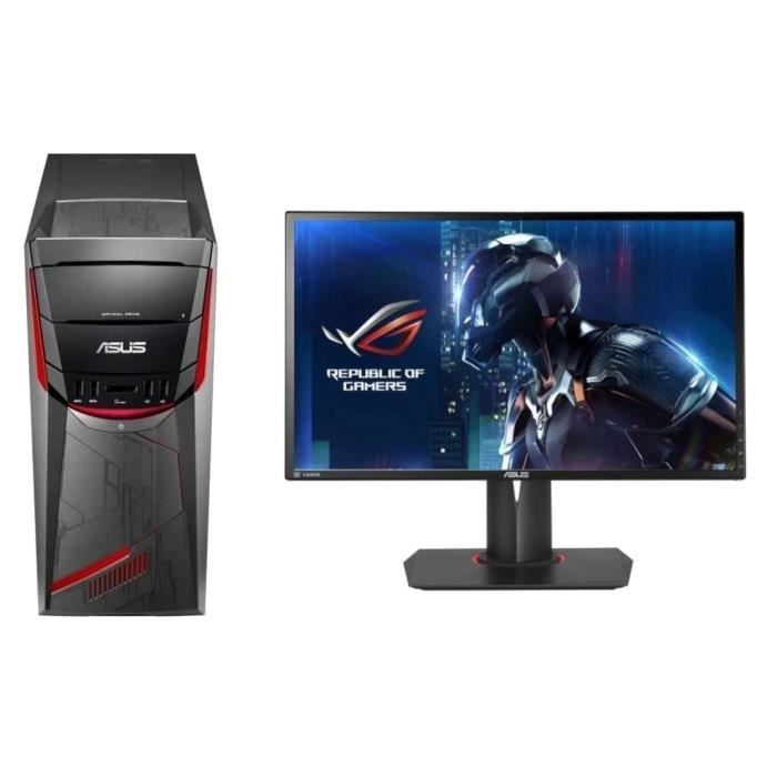 ASUS PC G11CD-K-FR152T - i7-7700 - 8Go - 256G SSD + 1To - GTX1080 + Ecran PG248Q - 24\