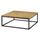 Table basse carrée style contemporain en bois pin