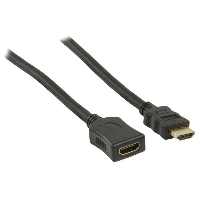 VALUELINE VGVP34090B20 Rallonge HDMI avec Ethernet haute vitesse - 2.00 m - Noir