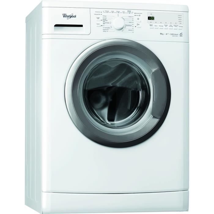 WHIRLPOOL - AWOD2928.1 - Machine à laver frontale - 9 kg - 1200 tours / min - A++ - 6ème Sens