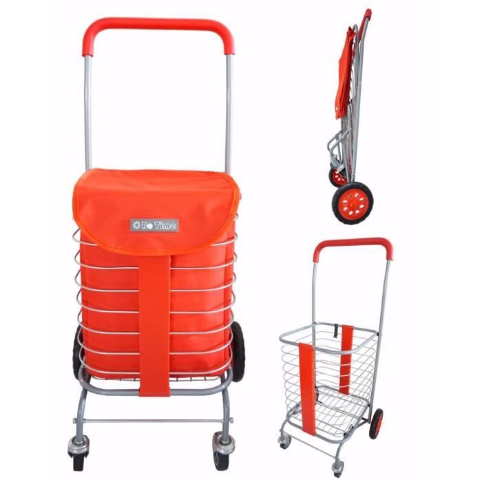chariot de courses pliable en m 233 tal 4 roues bo time chariot de courses pliable en m 233 tal 4 roues bo time
