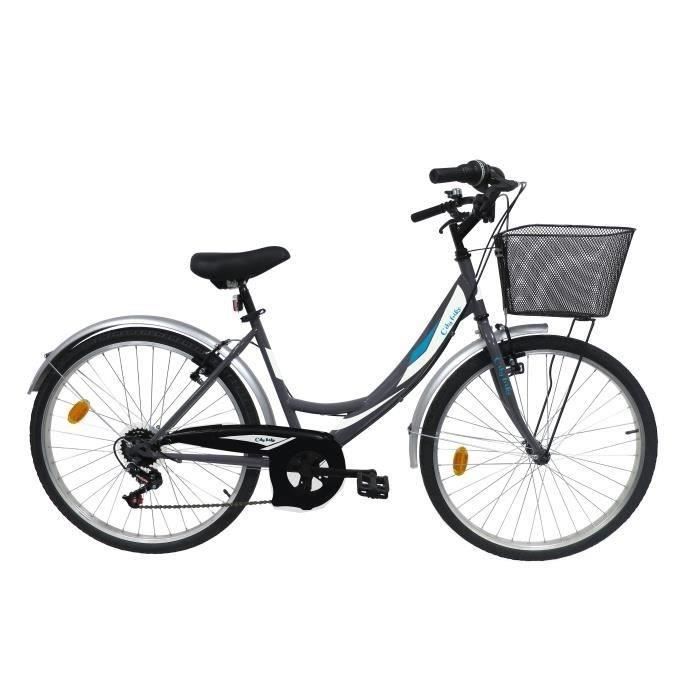 Vélo ville 26” Femme VENERE 6 vitesses avec panier