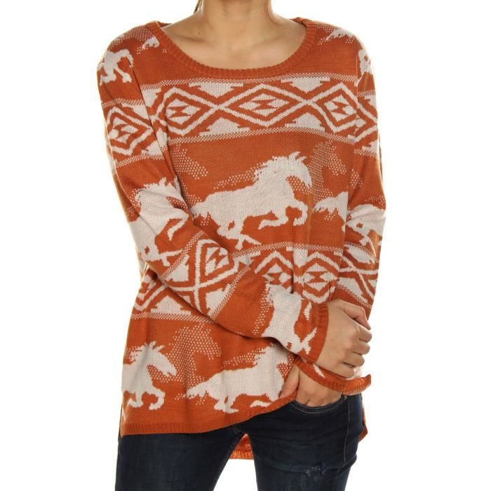 RVCA Pull Large Irrégulier Buddy Amber - Femme - Marron