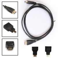 CÂBLE TV - VIDÉO - SON 2M 3in1 HDMI vers HDMI - Mini - Micro adaptateur H CÂBLE TV - VIDÉO - SON 2M 3in1 HDMI vers HDMI - Mini - Micro adaptateur H