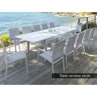 TABLE DE JARDIN Table rectangulaire extensible AZUA 8 - 12 places TABLE DE JARDIN Table rectangulaire extensible AZUA 8 - 12 places
