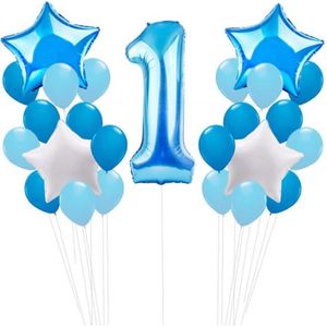 Articles De Fete X 1st Anniversaire Garcon Ballons 1 Aujourd Hui Premier Anniversaire Ballons Bleu Ballons