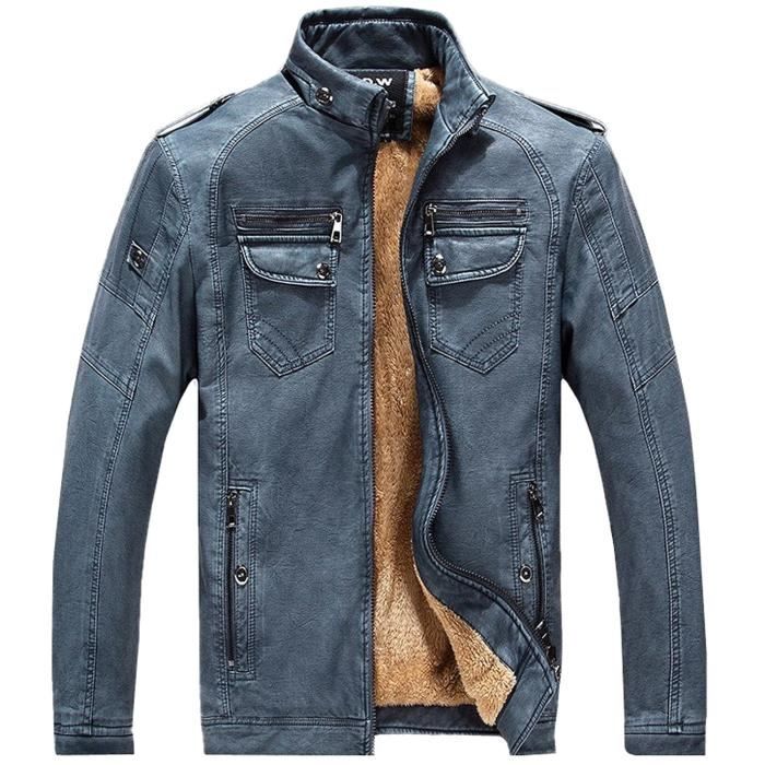Cuir Hiver Pour Fashion Homme Pujeans Manteau En Blouson Veste BaxWwOqE6