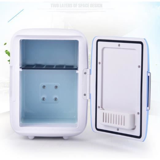 Mini frigo Réfrigérateur de Voiture Réfrigérateur isolé Réfrigérateur Froid et Petit Réfrigérateur de cosmétiques ménagers Réfrigérateur à Double Usage 