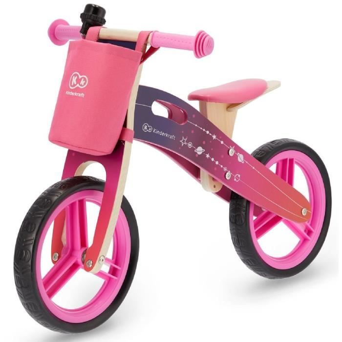 KINDERKRAFT - Vélo draisienne-Accessoires Bois runner galaxy rose