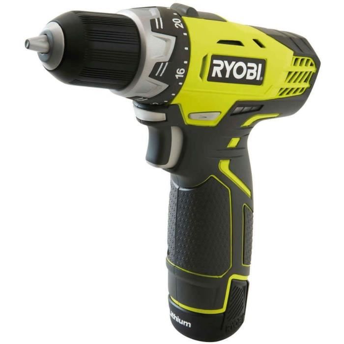 RYOBI Perceuse-visseuse 12 V avec 1 batterie lithium 1,3 Ah