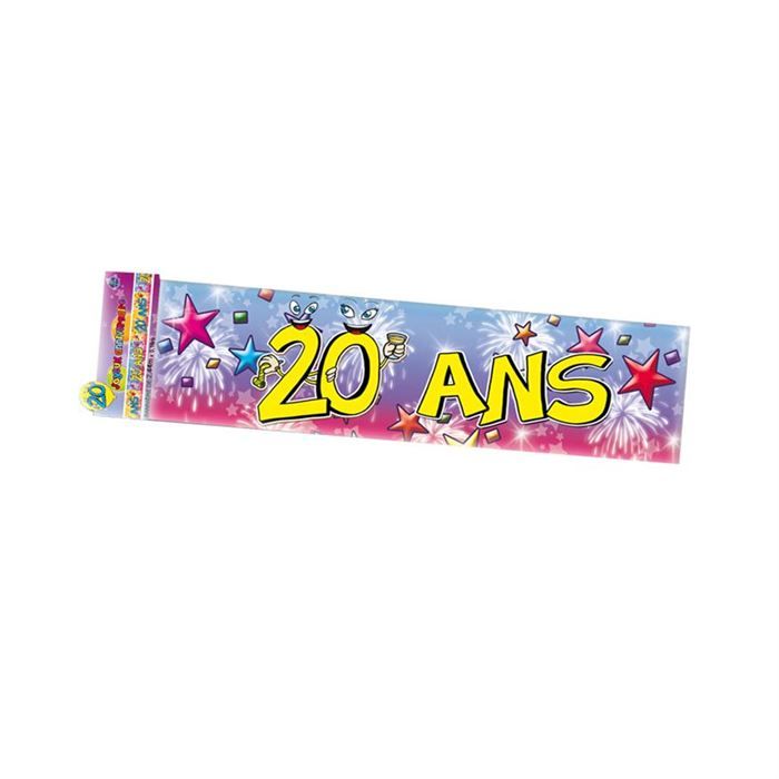 20 ans   Achat / Vente DECO ANNIVERSAIRE Banniére Anniversaire 20