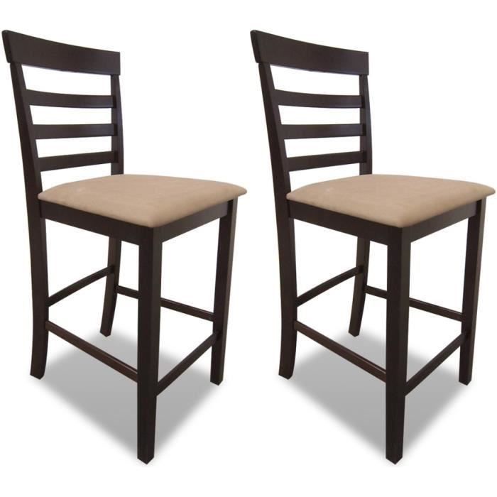 2 Bois De Chaises En Bar Maja Marroncrème Nnmwv08