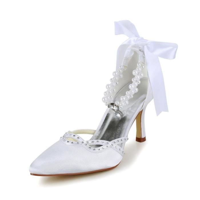 JIA JIA Wedding 3704A Chaussures de mariée Mariage Escarpins pour Femme Chaussures