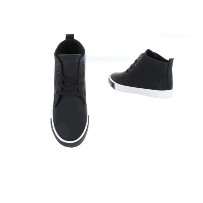Noir Converses Montante Homme Cuir Emaks Femme Achat SqX6O4x
