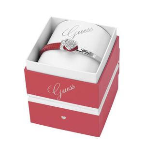 BRACELET , GOURMETTE GUESS Bracelet Cuir orné de Cristaux Blancs Femme