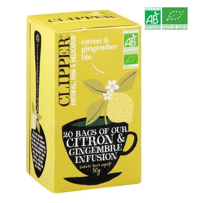 CLIPPER Infusion Citron Gingembre Bio 50g