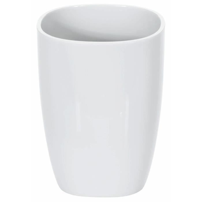 PURE Gobelet salle de bain - 10x7,5x7,5cm - Blanc