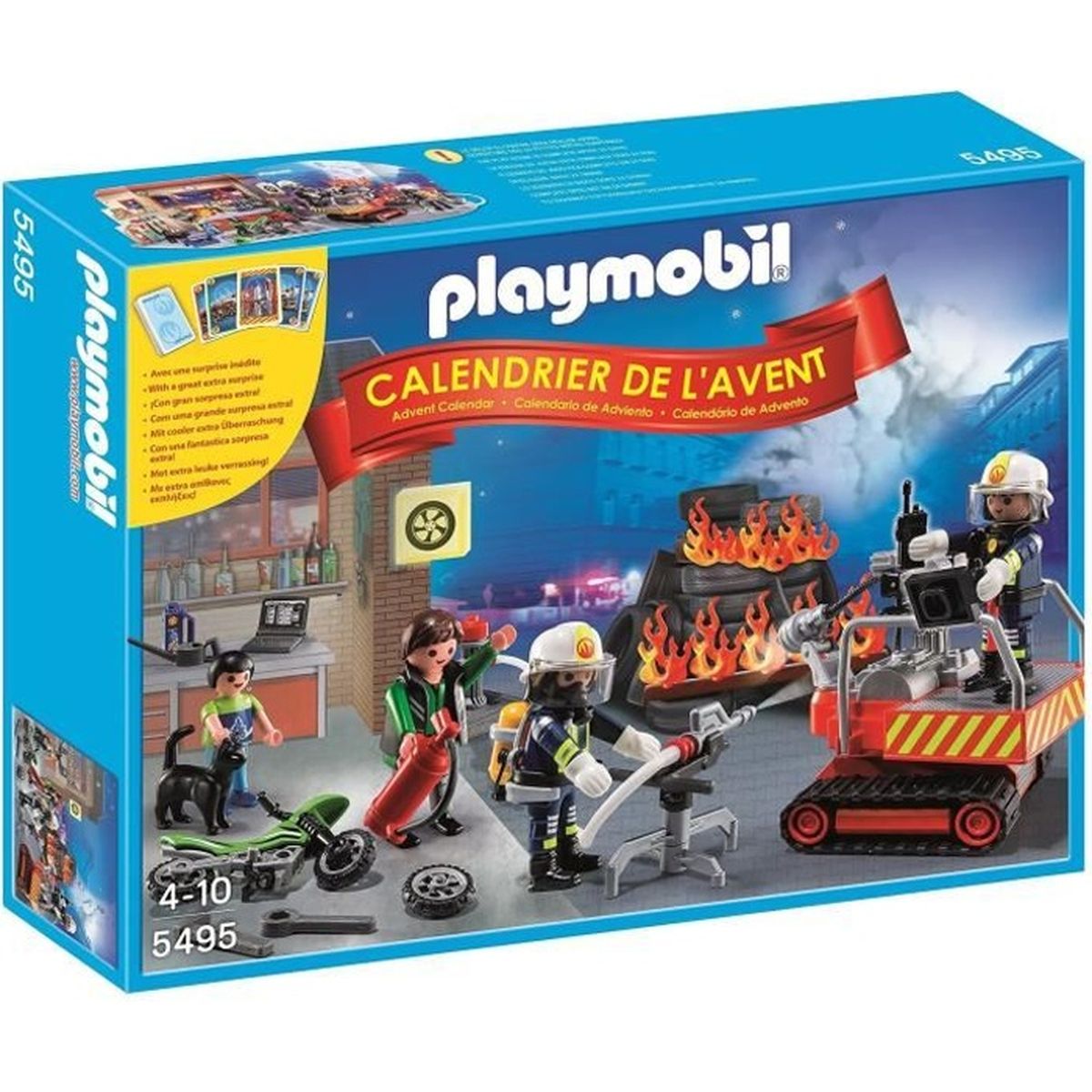 PLAYMOBIL - 5495 - Calendrier Avent Pompiers - Achat / Vente calendrier
