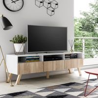 MEUBLE TV Meuble TV / Meuble salon - LAVELLO BOIS - 150 cm - MEUBLE TV Meuble TV / Meuble salon - LAVELLO BOIS - 150 cm -