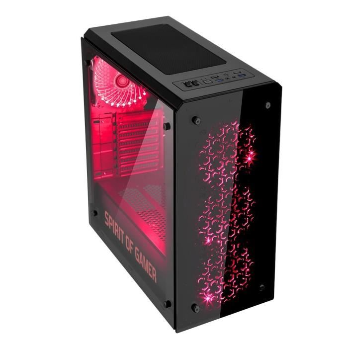 SPIRIT OF GAMER Boîtier PC Gamer Rogue IV - Rouge