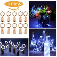 GUIRLANDE LUMINEUSE INT 10pcs 20 lumières de bouteille de vin blanc froid GUIRLANDE LUMINEUSE INT 10pcs 20 lumières de bouteille de vin blanc froid