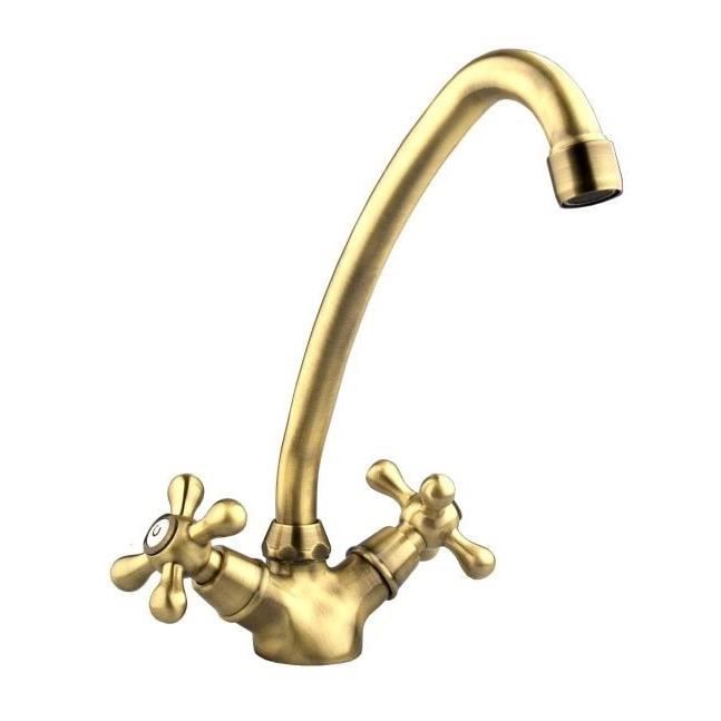 ESSEBAGNO Robinet mélangeur de cuisine 1900 - Sans douchette - Vieux bronze