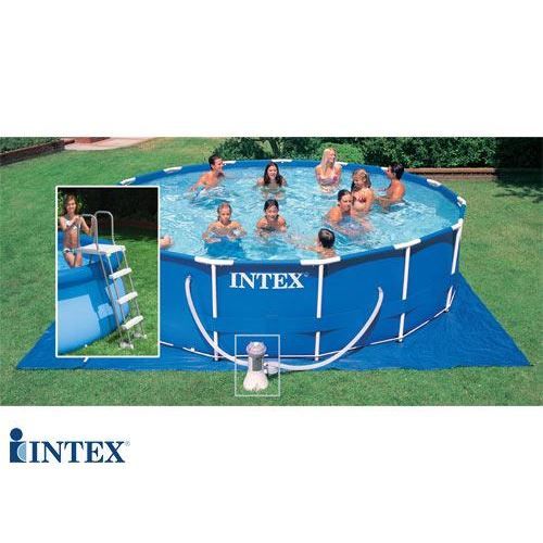 Piscine hors sol tubulaire INTEX ronde 4, 57 x 1, 07m Réf. 56949.Kit